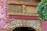 Detail of the facade of Viharn Phra Put, Wat Phra That Lampang Luang, Thailand.