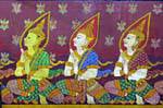 Fragment of wall painting, Wat Phra Si Rattana Mahathat, Phitsanulok, Thailand.