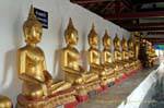 Rows of Buddhas, Wat Phra Si Rattana Mahathat, Phitsanulok, Thailand.