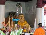 The chapel three potbellied Buddhas, Phitsanulok, Thailand.