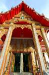 Entrance to a temple of Wat Chalong Mueang, Phuket, Thailand.