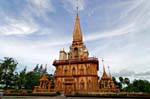 Great pagoda at Wat Chalong contains a relic of the Buddha, Phuket, Thailand.