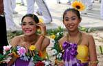 Flower girls, Festival Patong, Phuket, Thailand.