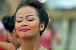 Beauty with closed eyes, Festival Patong, Phuket, Thailand.