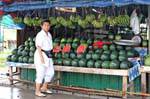 The market watermelons, Phuket Town Gypsy, Thailand.