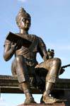 Statue of King Ramkamhaeng Monument, Sukhothai, Thailand.