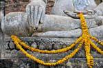 Buddha decorated with a crown, Sukhothai, Wat Sa Si, Thailand.