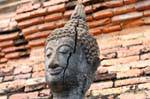 Fracture, Sukhothai, Wat Mahathat, Thailand.