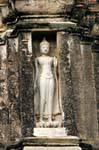 Buddha niche, Sukhothai, Wat Mahathat, Thailand.