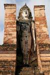 Attharot Phra Buddha, Sukhothai, Wat Mahathat, Thailand.