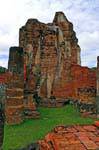 Color laterite ruins, Sukhothai, Wat Phra Pai Luang, Thailand.