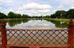 The bridge of the tank, Sukhothai, Wat Phra Pai Luang, Thailand.