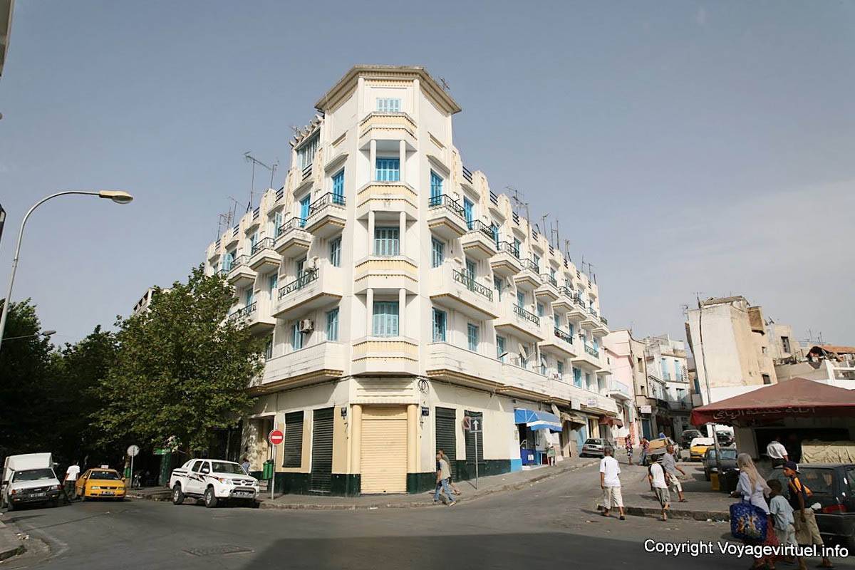 Tunis Street from Algeria, Morocco street corner Tunisia