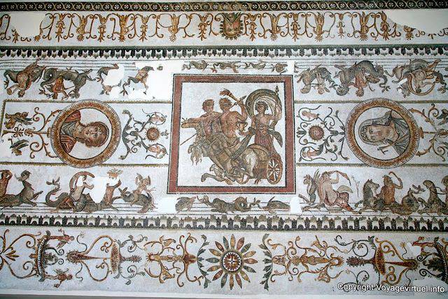 Bardo Museum, decoration around Victorious Charioteer - Tunisia