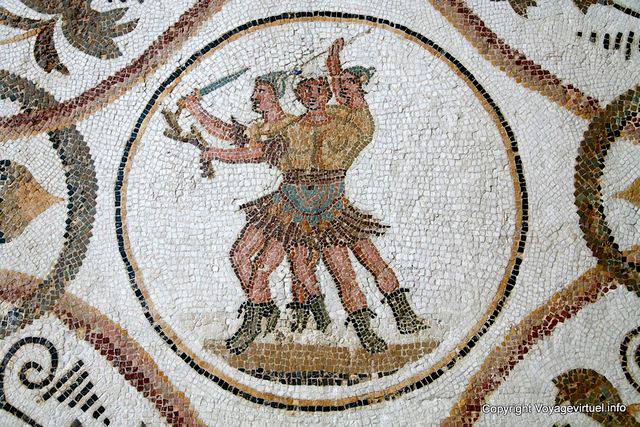 War dance, mosaic fragment Bardo Museum - Tunisia