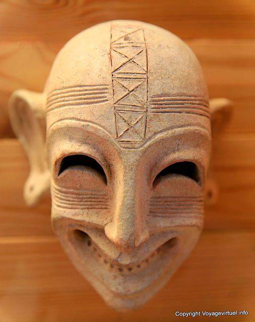 Bardo Museum, Punic grinning mask - Tunisia