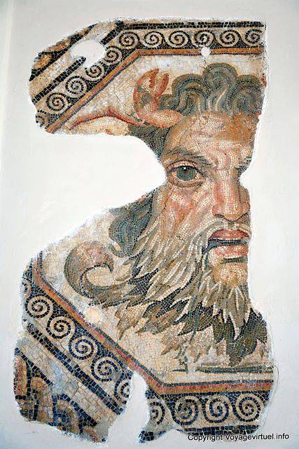Bardo Museum, Mosaic contained Neptune, god of the Sea - Tunisia