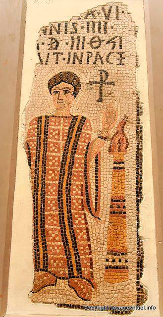 Bardo Museum, prayerful praying raising arms, mosaic, Sfax region - Tunisia