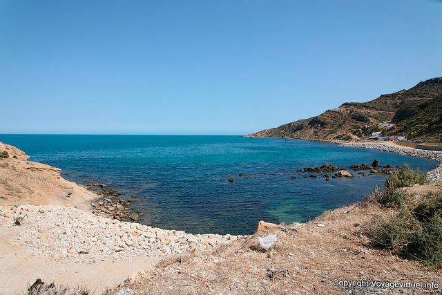 Cap Bon beach in a cove near Korbous - Tunisia
