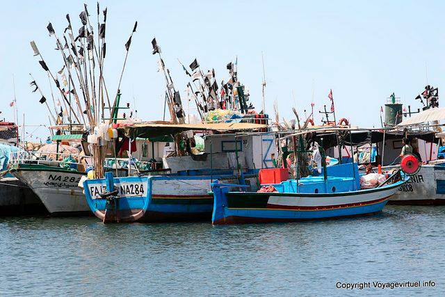 Cap Bon, Sidi Daoud, boats in the fishing port - Tunisia