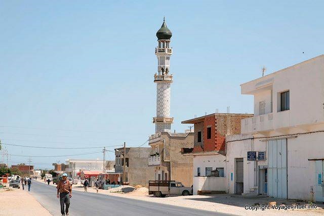 Cap Bon, Sidi Daoud, view of the minaret of the mosque bulb - Tunisia