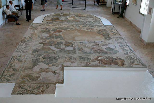 National Museum of Carthage, giant Roman mosaic - Tunisia