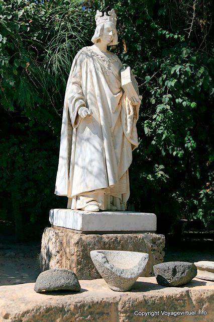 National Museum of Carthage, statue of King Saint Louis in the garden - Tunisia