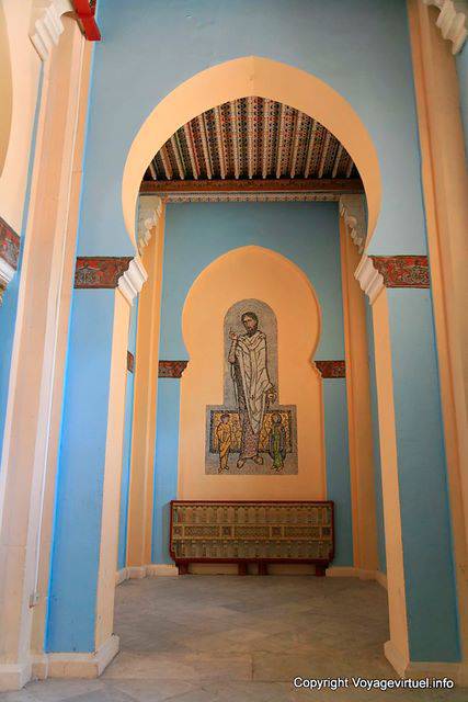Pious image at the bottom of the ambulatory, Saint Louis Cathedral, Carthage - Tunisia