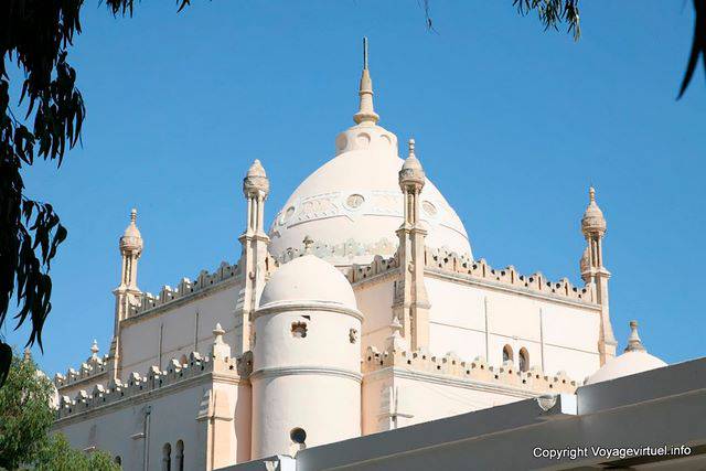 Carthage, outside the Cathedral Saint Louis, Byzantine-Moorish architecture - Tunisia