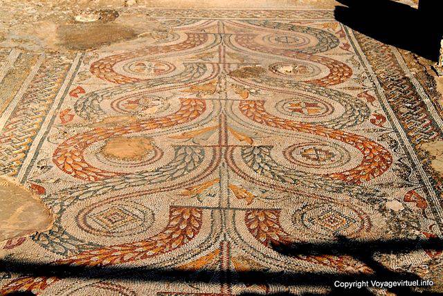 Dougga, mosaic floor of the House of Venus - Tunisia