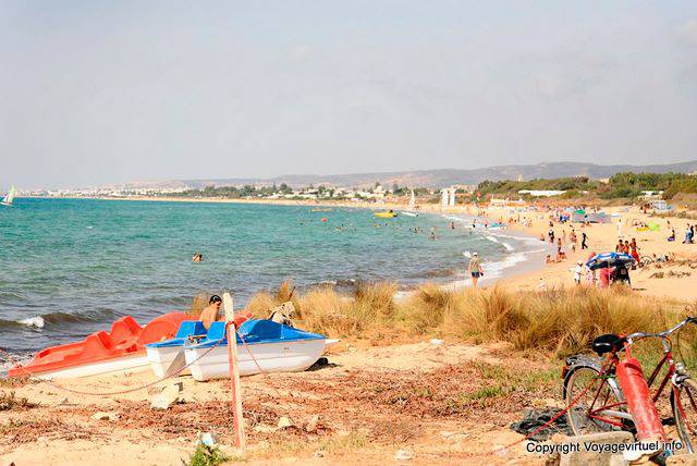 The beach of Hammamet, Nabeul direction - Tunisia
