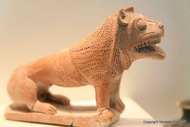 Lion terracotta sculpture, Archaeological Museum Kerkuane - Tunisia
