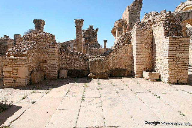 Archaeological Site Makthar, another view of the Great South Thermes - Tunisia