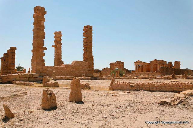 Sbeïtla, panoramic archaeological site from the church Servus - Tunisia