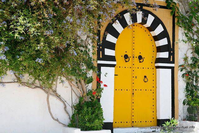Sidi Bou Said, Yellow Door - Tunisia