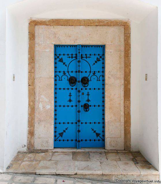 Sidi Bou Said Typical old door frame - Tunisia