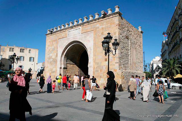 Bab El Bhar door or France, Tunis - Tunisia