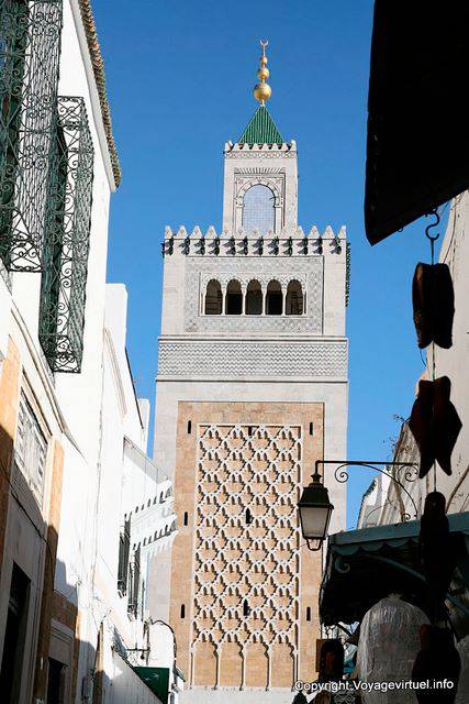 Minaret of Zitouna Mosque, Tunis - Tunisia