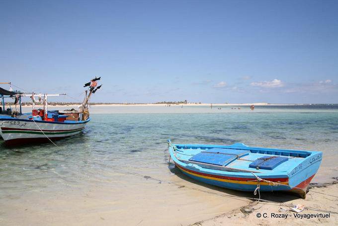 In the channel of the Seguia, Djerba Beach - Tunisia