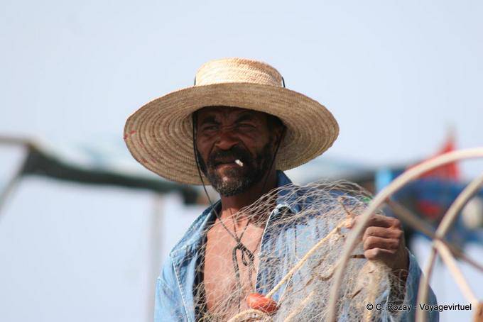 Fisherman's face, Seguia, Djerba - Tunisia