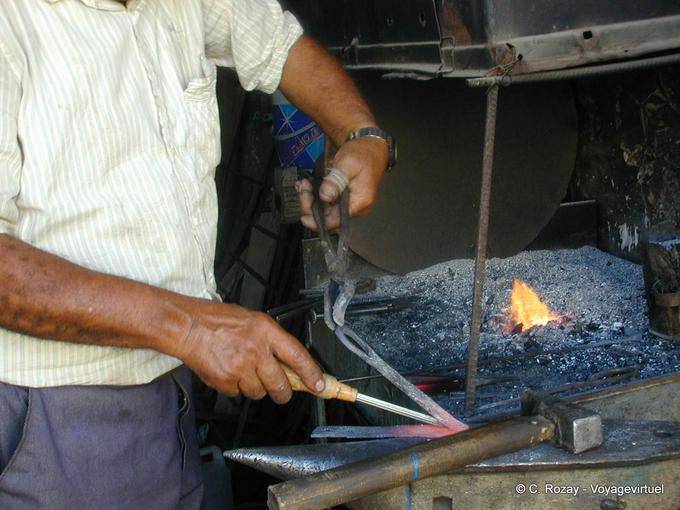 Working blacksmith, Douz - Tunisia