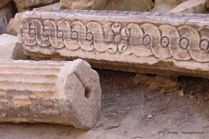 Column remains and portico, detail, El Jem - Tunisia