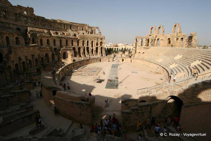 Ellipse of the arena 65 on 39 meters, El Jem - Tunisia