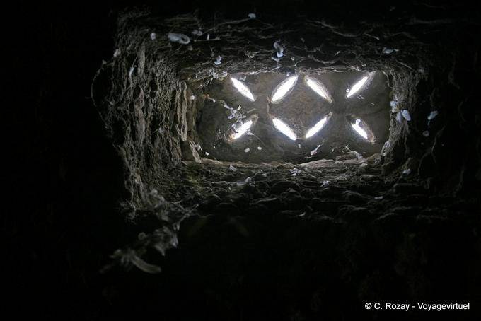 El Jem, basement window view from the basement of the arena - Tunisia