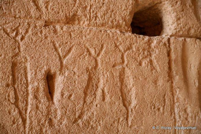 Ancient inscriptions, Amphitheatre of El Jem - Tunisia