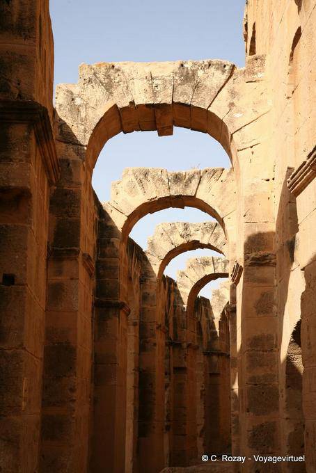 Stone arches, Amphitheatre of El Jem - Tunisia