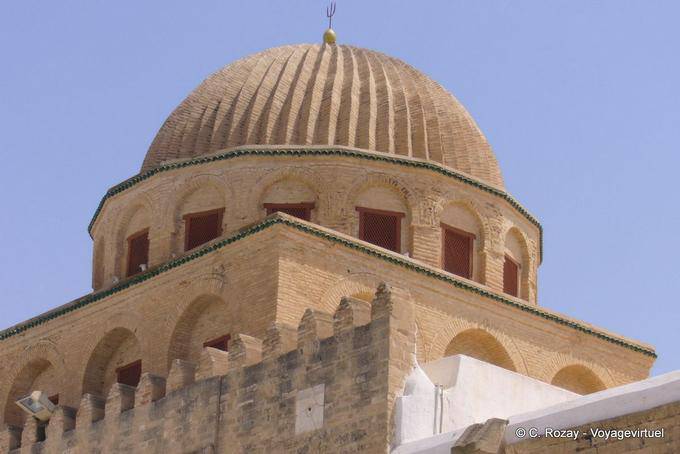 One of the two domes of the prayer room, Grand Mosque, Kairouan - Tunisia