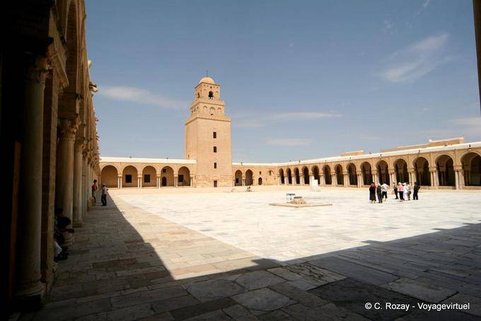 The mosque was built in 670, Jamaa Sidi Uqba, Kairouan - Tunisia