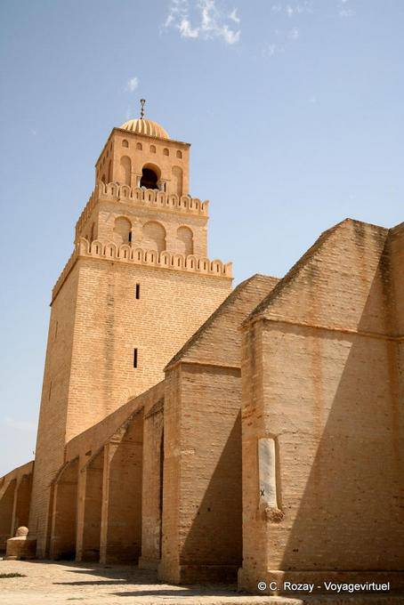 Viewed from the outside of the minaret of the Mosque Oqba Ibn Nafaa, Kairouan - Tunisia