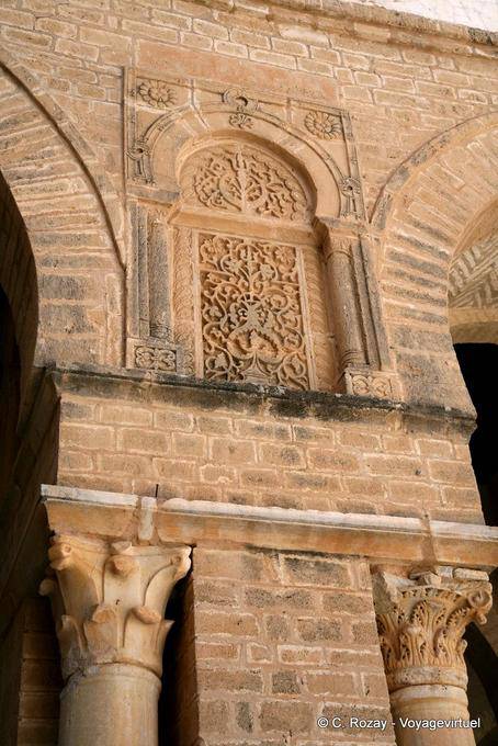 Sculpture on a wall, Mosque Sidi Oqba Kairouan - Tunisia